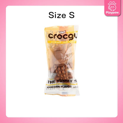 [1 ชิ้น] CROCGY ขนมขัดฟัน สุนัข รูปจระเข้ ครอกกี้  ขนาด 18 กรัม มี 4 รส