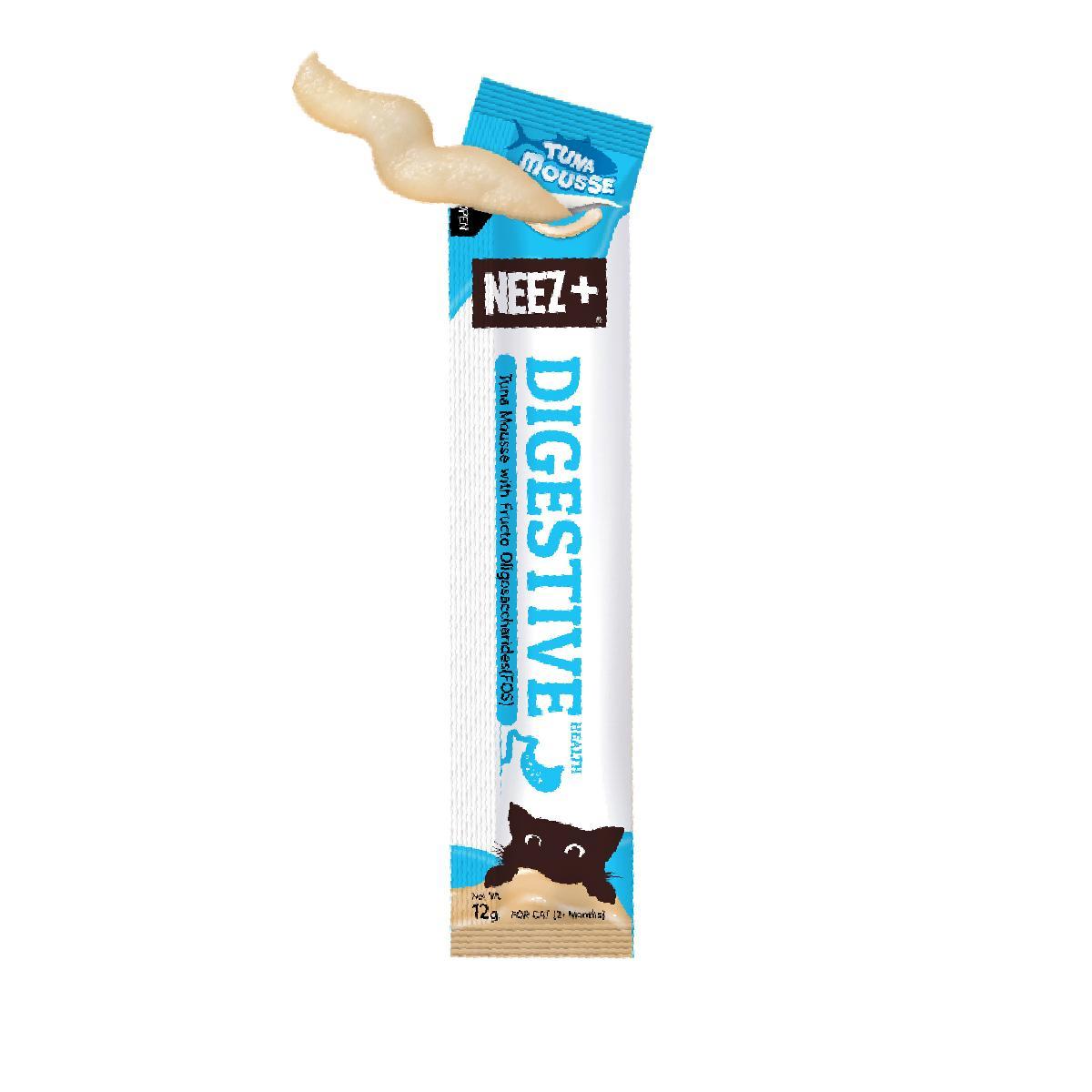 [แพ็ค 10 ซอง] Neez+ Mousse ขนมแมวเลียนีซพลัส เนื้อเนียนนุ่ม สำหรับแมว 2 เดือนขึ้นไป ขนาด 12 กรัม(g.)