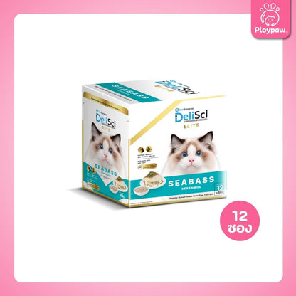 [ยกโหล 12 ซอง] DeliSci Elite  ทอปปิ้ง โรยอาหาร เดลิซาย ยกระดับมื้ออาหาร สูตรวัตถุดิบพรีเมียม สำหรับแมว 40 กรัม(g.)
