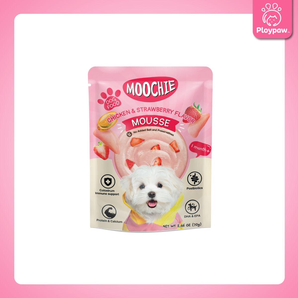 [ยกโหล 12 ซอง] Moochie อาหารเปียกสุนัข มูชี่ สูตร Complete&Balance Nutrition สารอาหารครบถ้วน ปราศจากธัญพืช ไมเ่ติมเกลือ สำหรับลูกสุนัขและสุนัขโต ขนาดซอง 85 กรัม(g.)