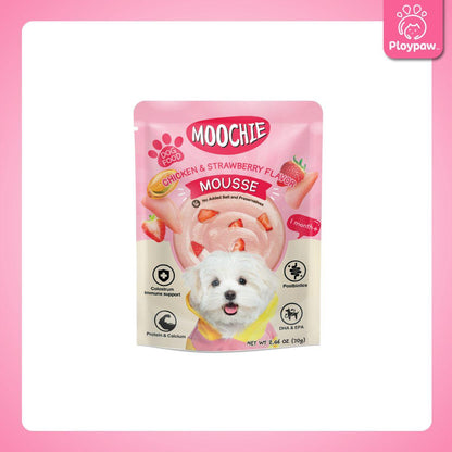[ยกโหล 12 ซอง] Moochie อาหารเปียกสุนัข มูชี่ สูตร Complete&Balance Nutrition สารอาหารครบถ้วน ปราศจากธัญพืช ไมเ่ติมเกลือ สำหรับลูกสุนัขและสุนัขโต ขนาดซอง 85 กรัม(g.)