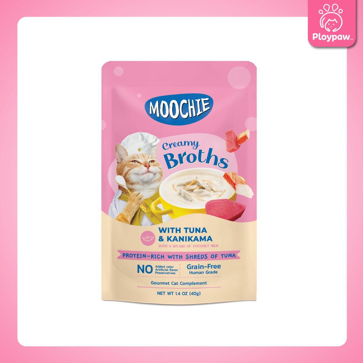 [ยกลัง 64 ซอง] Moochie Creamy Broths ซุปมูชี่ น้ำซุปแมว อาหารแมว ครีมมี่ซุปแมว ขนาด 40 กรัม(g.)