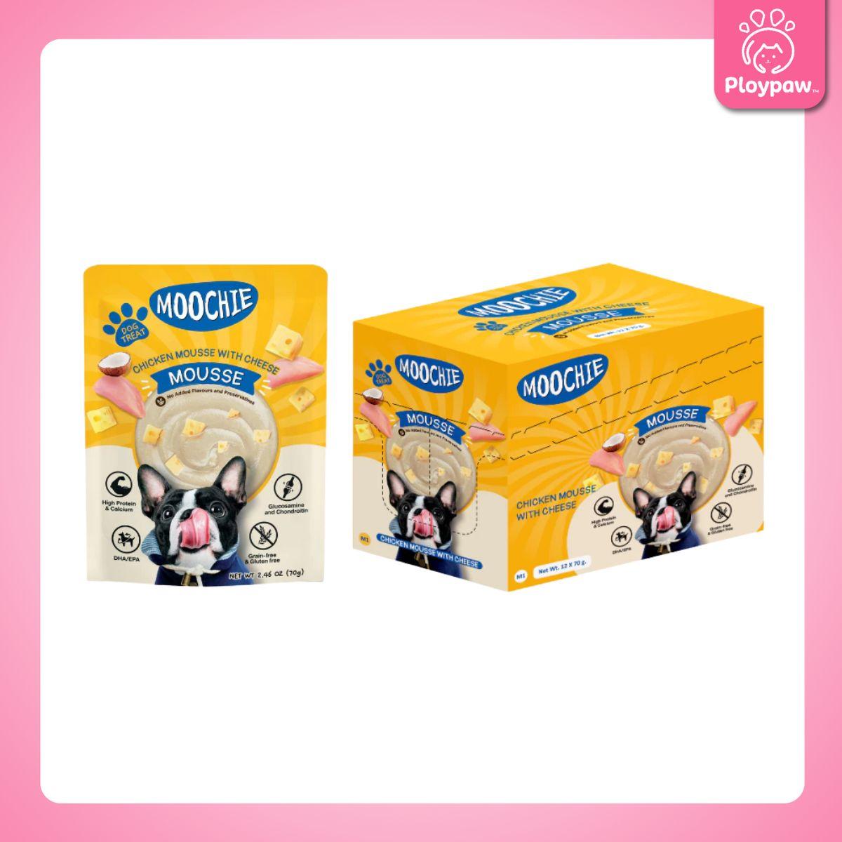[ยกโหล 12 ซอง] Moochie อาหารเปียกสุนัข มูชี่ สูตร Complete&Balance Nutrition สารอาหารครบถ้วน ปราศจากธัญพืช ไมเ่ติมเกลือ สำหรับลูกสุนัขและสุนัขโต ขนาดซอง 85 กรัม(g.)