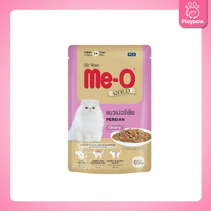 [ปลีก 1 ซอง] Me-o Gold อาหารเปียกแมว มีโอ โกลด์ สูตร Complete & Balanced ขนาด 85 กรัม