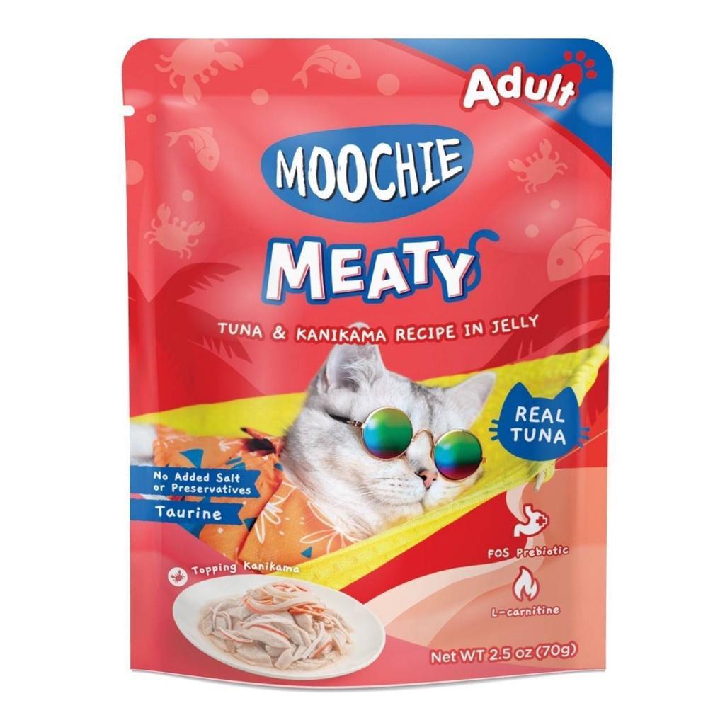 [ยกโหล 12 ซอง] Moochie มูชี่ อาหารเปียกแมว เพาซ์ 70 กรัม(g.)