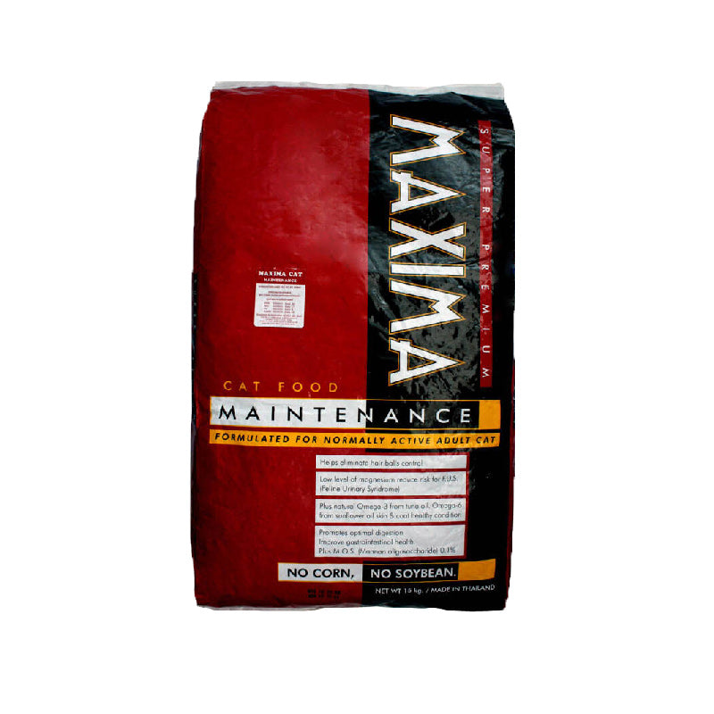 [ยกกระสอบ 15 กก.] Maxima Cat Food อาหารแมวแม็กซิม่า เกรดพรีเมี่ยม ไม่ผสมกระดูกป่น ขนาด 1 กก.(15Pcs.)