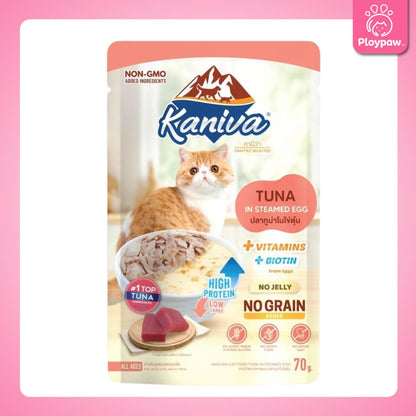 [ยกโหล 12 ซอง] Kaniva Pouch อาหารเปียกแมว คานิว่า แบบซอง ขนาด 70 กรัม(g.)