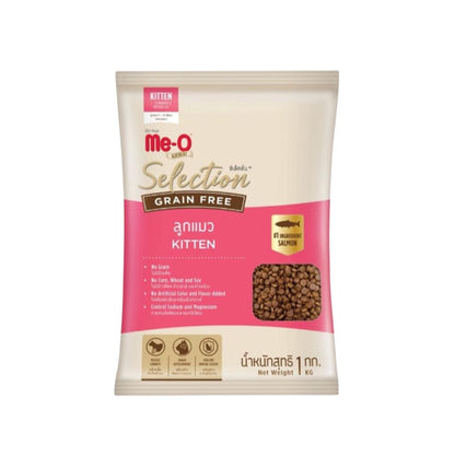 [ถุงแบ่งฯ 1kg] Me-O Gold Selection Grainfree อาหารแมวมีโอโกลด์ซีเล็คชั่น เกรนฟรี ขนาด 1 กก. สำหรับลูกแมวและแมวโต