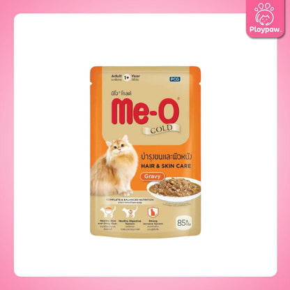 [ปลีก 1 ซอง] Me-o Gold อาหารเปียกแมว มีโอ โกลด์ สูตร Complete & Balanced ขนาด 85 กรัม