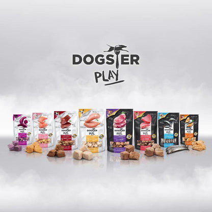 DOGSTER PLAY Freeze Dried ขนมฟรีซดราย ด็อกส์เตอร์ เพลย์ /ขนมสุนัข/ขนมสัตว์เลี้ยง/ขนมขบเคี้ยวสำหรับสุนัข มี 3 ขนาดให้เลือก
