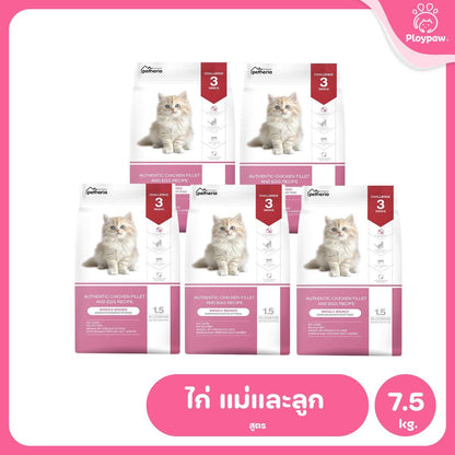 Petheria [ยกแพ็ค 5 ถุง*1.5kg] อาหารแมวเพ็ทเทอเรีย โปรตีนจากปลา บำรุงขนสวย ลูบไม่ติดมือ ขนาด 1.5 กก. 12 สูตร