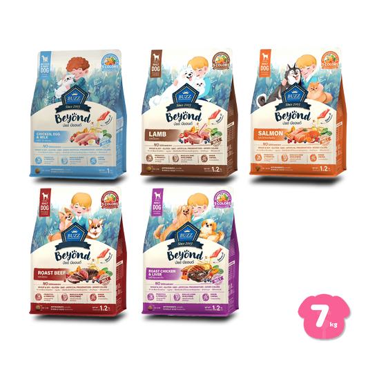 [สุนัข 1 กก.] Buzz Beyond อาหารสุนัขบัซซ์ บียอนด์ ขนาด 1 - 1.2 กก.(1-1.2kg) Premium + Gluten Free NON GMO อาหาร  ลูกสุนัข