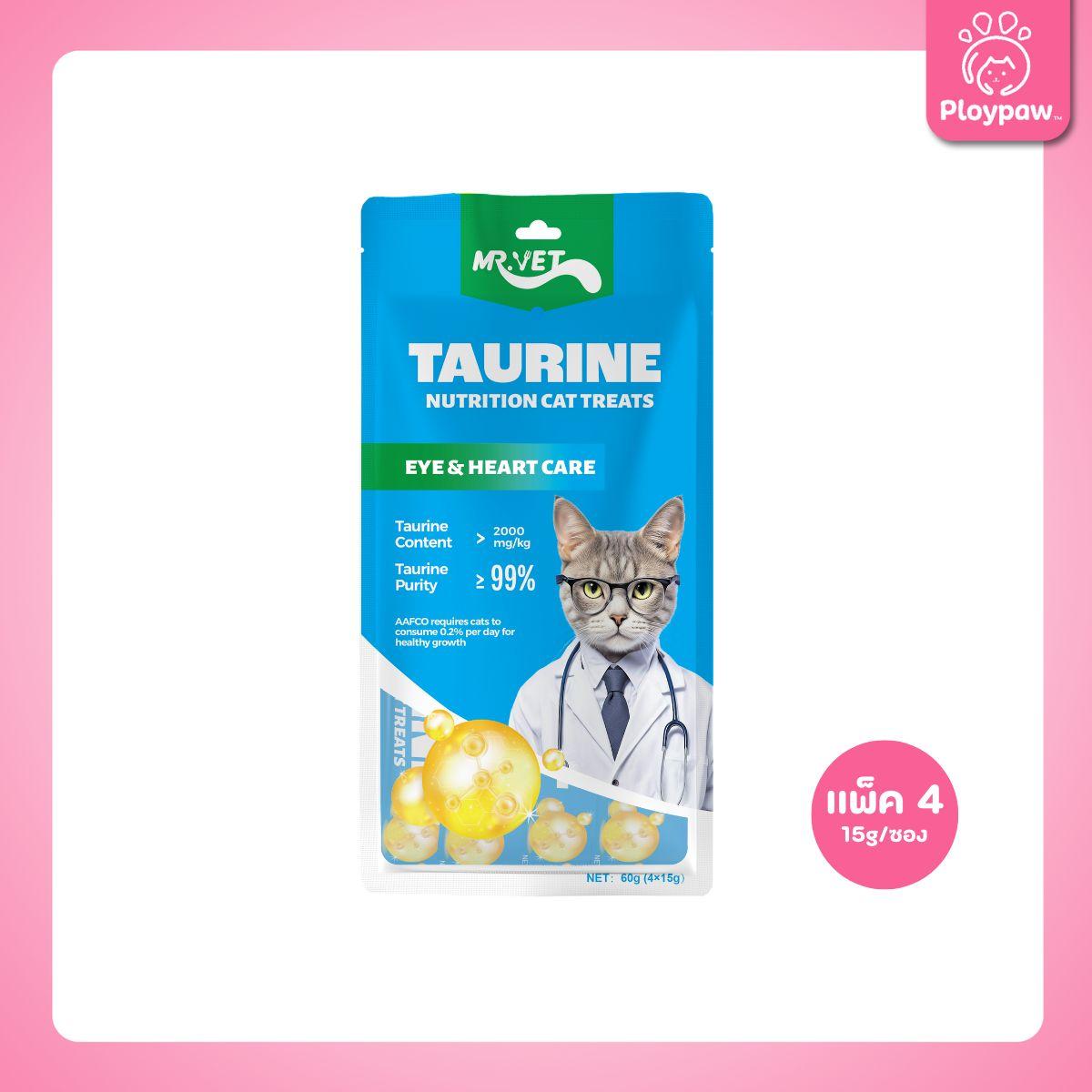 [แพ็ค 4 ซอง] MR.VET ขนมแมวเลีย สูตรไก่และตับไก่ เหมาะสำหรับแมวทุกช่วงวัย 60g (15gx4)