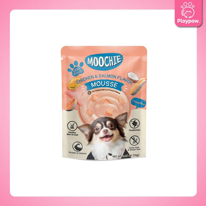 [ยกโหล 12 ซอง] Moochie อาหารเปียกสุนัข มูชี่ สูตร Complete&Balance Nutrition สารอาหารครบถ้วน ปราศจากธัญพืช ไมเ่ติมเกลือ สำหรับลูกสุนัขและสุนัขโต ขนาดซอง 85 กรัม(g.)
