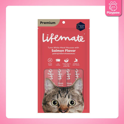 [แพ็ค 4 ซอง] Lifemate Cat Mousse Creamy ขนมแมวเลีย ไลฟ์เมท แพ็ค 4 ซอง (12g)