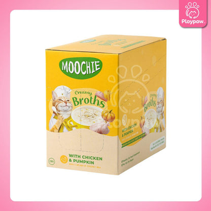 [ยกกล่อง 16 ซอง] Moochie Creamy Broths ซุปมูชี่ น้ำซุปแมว อาหารแมว ครีมมี่ซุปแมว ขนาด 40 กรัม(g.)