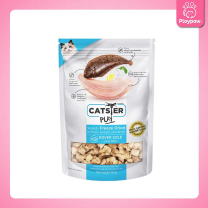 CATSTER PLAY Freeze Dried ขนมฟรีซดราย แคทส์เตอร์ เพลย์ /ขนมแมว/ขนมสัตว์เลี้ยง/ขนมขบเคี้ยวสำหรับแมว มี 3 ขนาดให้เลือก