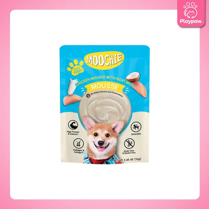 [ยกลัง 48 ซอง] Moochie อาหารเปียกสุนัข มูชี่ สูตร Complete&Balance Nutrition สารอาหารครบถ้วน ปราศจากธัญพืช ไมเ่ติมเกลือ สำหรับลูกสุนัขและสุนัขโต ขนาดซอง 85 กรัม(g.)