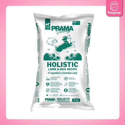 [ถุงแบ่งฯ 5 kg.] PRAMA Holistic อาหารสุนัข พราม่า อาหารสุนัขสูตรครบถ้วนโปรตีนสูง ปราศจากกลูเตน ขนาดถุง 1.2 กก.(kg.)