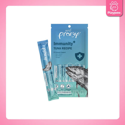 [แพ็ค 4 ซอง] ขนมแมวเลีย พรามี่ สมูทตี้ Pramy Smoothie Creamy ขนาดซอง 14 กรัม(g.)