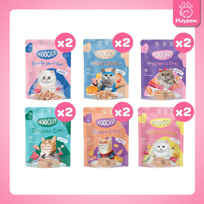 [ยกโหล 12 ซอง] Moochie Pouch มูชี่ อาหารเปียกแมว เพาซ์ 70 กรัม(g.)
