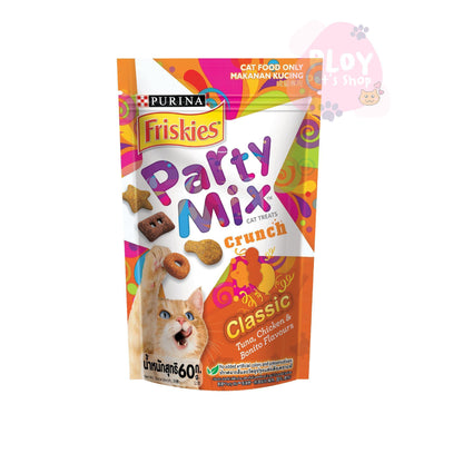 Felix Friskies Party Mix ขนมแมวเฟลิกซ์ ฟริสกี้ส์ ขนาด 50-60g/ซอง
