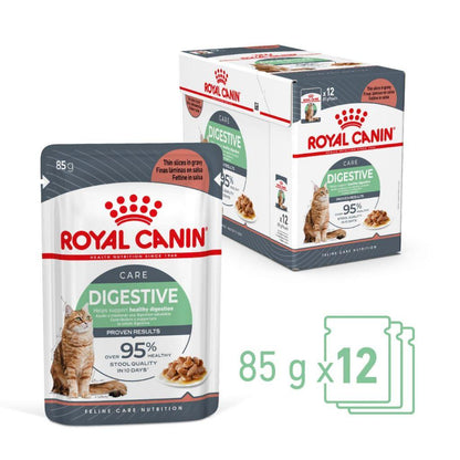 [ยกโหล 12 ซอง] Royal canin Digestive Care อาหารเปียกแมวทางเดินอาหาร (ซอสเกรวี่, Wet Cat Food, โรยัล คานิน)