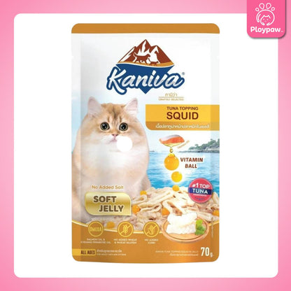 [ยกโหล 12 ซอง] Kaniva Pouch อาหารเปียกแมว คานิว่า แบบซอง ขนาด 70 กรัม(g.)