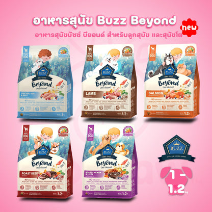 [สุนัข 1 กก.] Buzz Beyond อาหารสุนัขบัซซ์ บียอนด์ ขนาด 1 - 1.2 กก.(1-1.2kg) Premium + Gluten Free NON GMO อาหาร  ลูกสุนัข