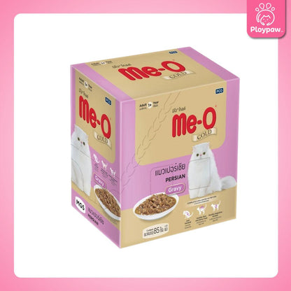 [ยกโหล 12 ซอง] Me-o Gold อาหารเปียกแมว มีโอ โกลด์ สูตร Complete & Balanced ขนาด 85 กรัม