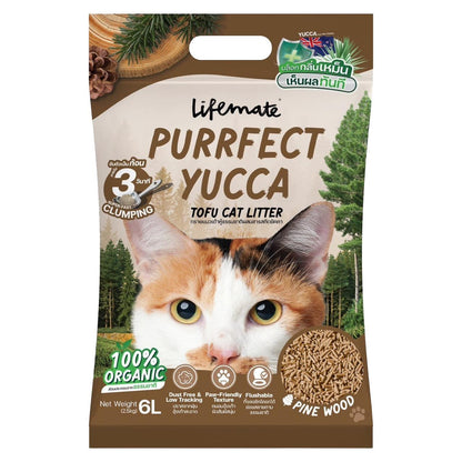 [6L.] Lifemate Purrfect Yucca ทรายแมวไลฟ์เมท ทรายเต้าหู้ธรรมชาติ ขนาด 6 ลิตร