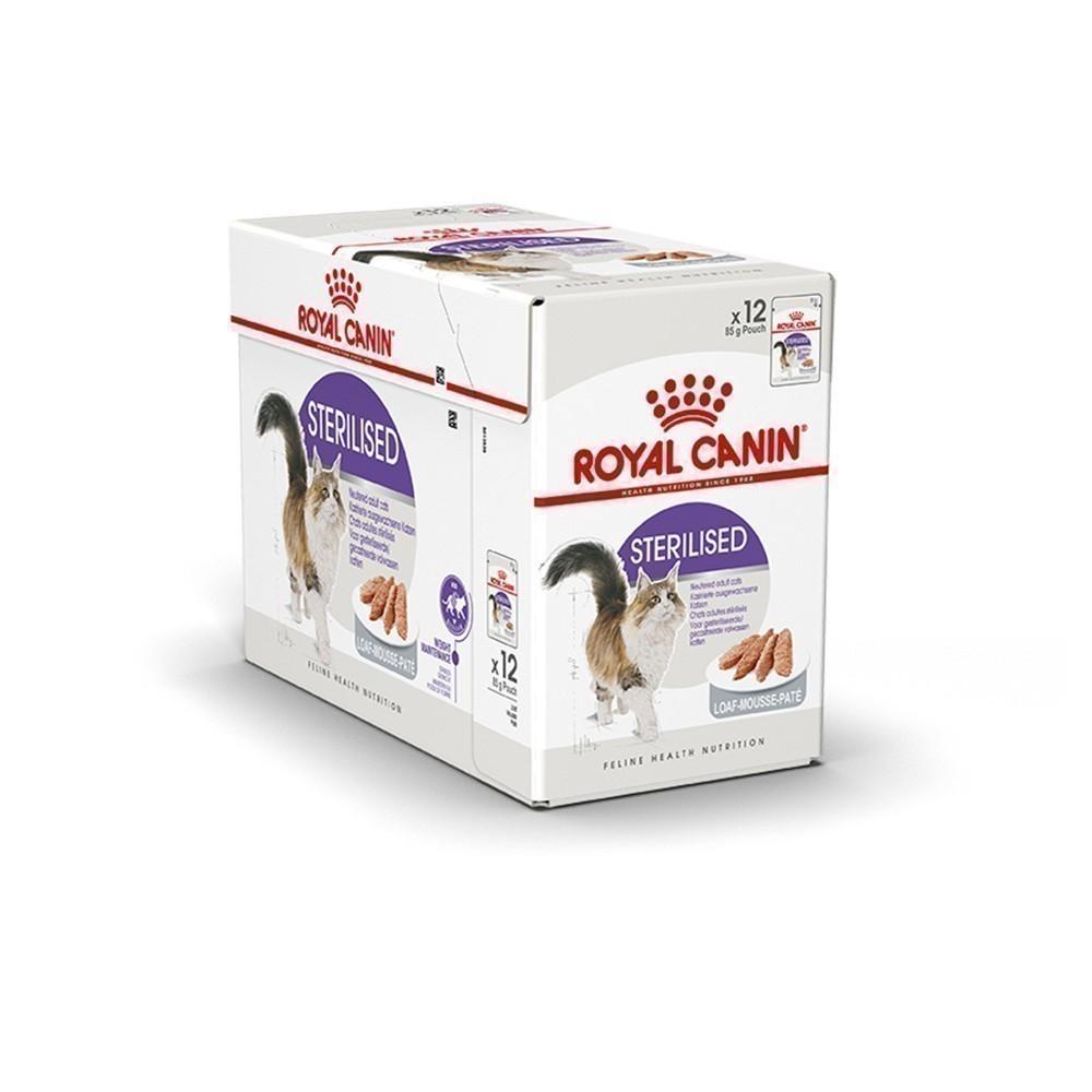 [ยกกล่อง 12 ซอง] Royal Canin Sterilised Pouch Loaf อาหารเปียกแมวโต ทำหมัน อายุ 12 เดือนขึ้นไป (โลฟเนื้อละเอียด, Wet Cat Food, โรยัล คานิน)