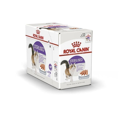 [ยกกล่อง 12 ซอง] Royal Canin Sterilised Pouch Loaf อาหารเปียกแมวโต ทำหมัน อายุ 12 เดือนขึ้นไป (โลฟเนื้อละเอียด, Wet Cat Food, โรยัล คานิน)