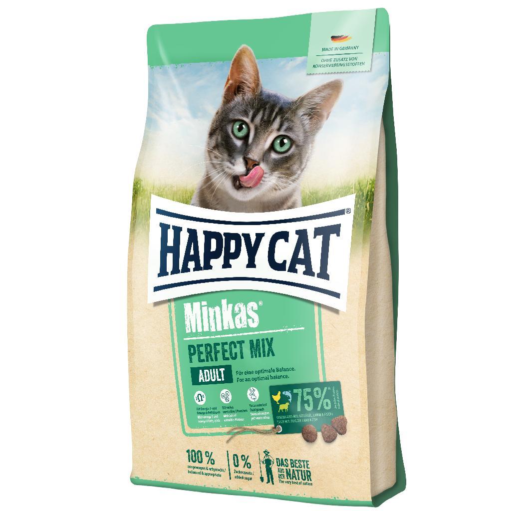 Happy Cat Minkas แฮปปี้แคท อาหารเม็ดสำหรับแมวทุกช่วงวัย และทุกสายพันธุ์ ขนาด 1.5 กก.