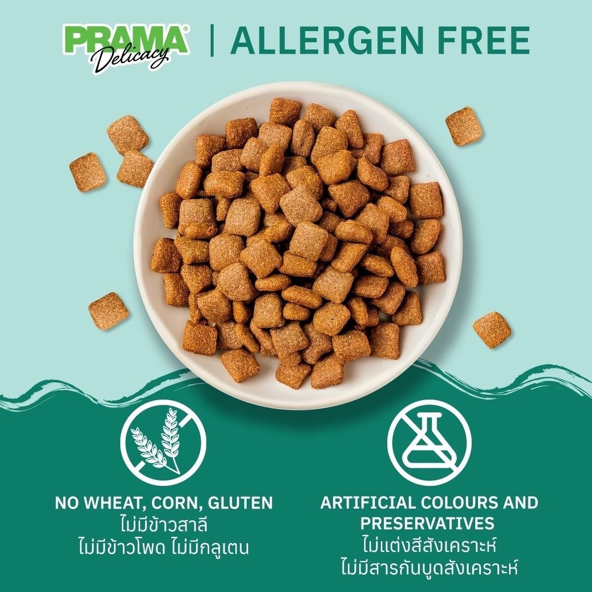 [แพ็ค 3 ถุง*1.2 kg.] PRAMA Holistic อาหารสุนัข พราม่า อาหารสุนัขสูตรครบถ้วนโปรตีนสูง ปราศจากกลูเตน ขนาดถุง 1.2 กก.(kg.) จำนวน 3 ถุง