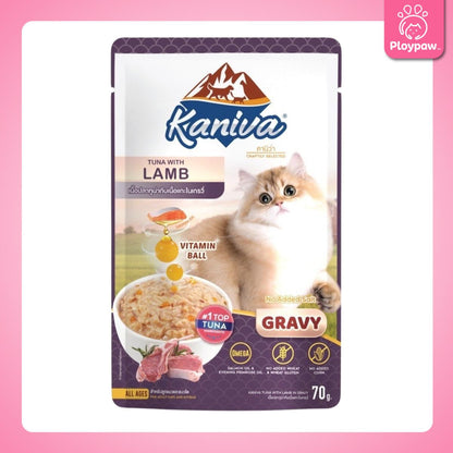 [ยกโหล 12 ซอง] Kaniva Pouch อาหารเปียกแมว คานิว่า แบบซอง ขนาด 70 กรัม(g.)