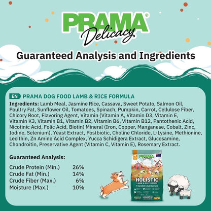 [แพ็ค 3 ถุง*1.2 kg.] PRAMA Holistic อาหารสุนัข พราม่า อาหารสุนัขสูตรครบถ้วนโปรตีนสูง ปราศจากกลูเตน ขนาดถุง 1.2 กก.(kg.) จำนวน 3 ถุง