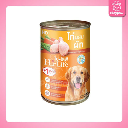 [ยกลัง 12 กระป๋อง] Hi-Life ไฮไลฟ์  อาหารเปียกสุนัข กระป๋อง ขนาด 400 กรัม(g.) [ กระป๋องบุบไม่รับเคลมทุกกรณี ]