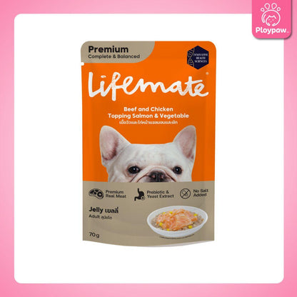 [ยกโหล 12 ซอง] Lifemate Dog Wet Food Pouch อาหารเปียกสุนัข ไลฟ์เมท สูตร Complete & Balanced สารอาหารครบถ้วน ขนาดซอง 70 กรัม(g.)