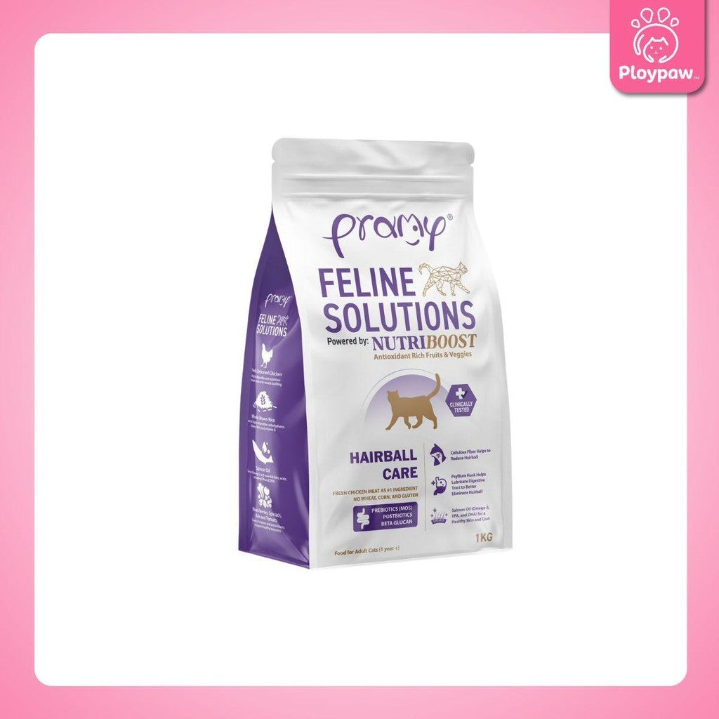 อาหารแมวพรามี่ [1kg.] Pramy  Feline Solutions Care สูตรดูแลเฉพาะทาง สำหรับแมว ขนาด 1 กก.