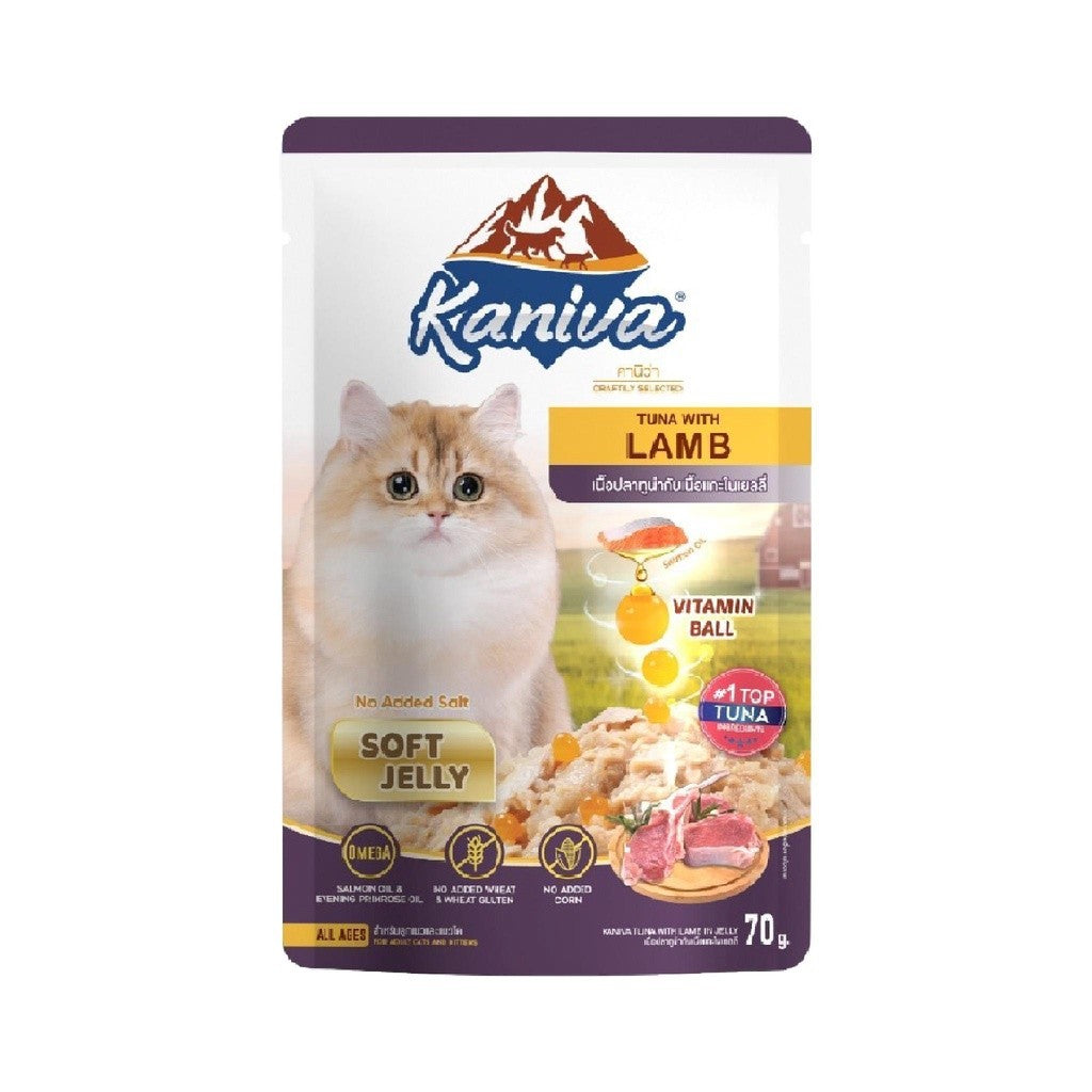 [ยกโหล 12 ซอง] Kaniva Pouch อาหารเปียกแมว คานิว่า แบบซอง ขนาด 70 กรัม