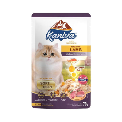 [ยกโหล 12 ซอง] Kaniva Pouch อาหารเปียกแมว คานิว่า แบบซอง ขนาด 70 กรัม
