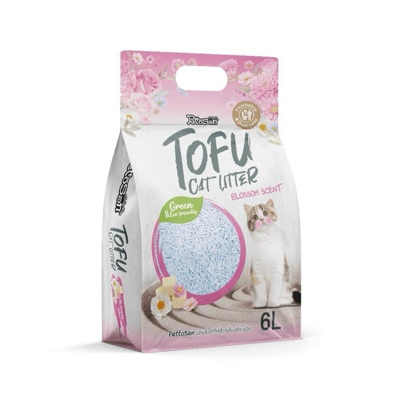 [6 ลิตร] Pettosan เพ็ทโตะซัง ทรายแมวเต้าหู้ Premium Tofu Cat Litter 6 ลิตร ทรายจับก้อนเร็ว 7 กลิ่น