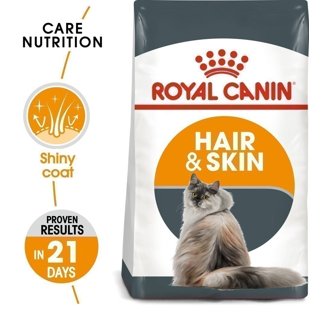 [2kg] Royal Canin Hair & Skin Care 2kg อาหารเม็ดแมวโต ดูแลผิวหนังและเส้นขน อายุ 1 ปีขึ้นไป (Dry Cat Food, โรยัล คานิน)