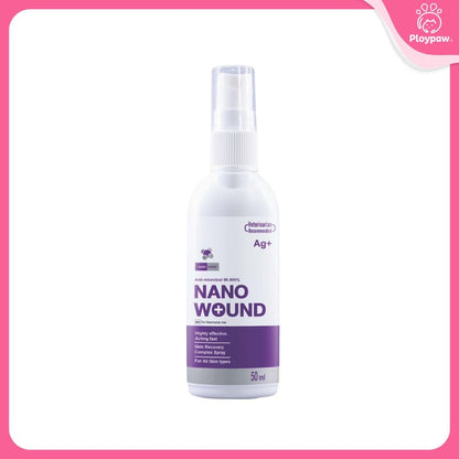 Nano Wound สเปรย์นาโนซิลเวอร์ สำหรับสัตว์เลี้ยง  อ่อนโยนต่อผิวหนัง