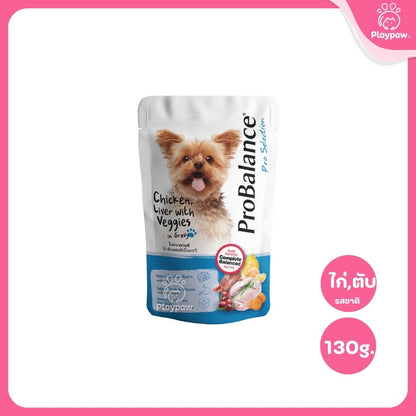 [ยกโหล 12 ซอง] ProBalance Dog Pouch อาหารเปียกสุนัข โปรบาลานซ์ โภชนาการครบถ้วน ขนาดซอง 130 กรัม