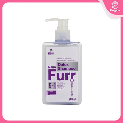 Nano Furr Detox Shampoo แชมพู ลดกลิ่นตัวสัตว์เลี้ยง ขนาด 280 ml.
