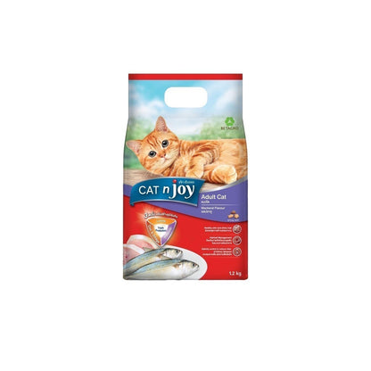 [3 กก.] CAT n joy อาหารแมว แคทเอ็นจอย ชนิดเม็ด สูตรแมวโตและลูกแมว ปรตีนคุณภาพ กลิ่นหอม กินง่าย ขนาด 3 kg