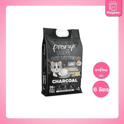 [6 ลิตร] Pramy ทรายแมวเต้าหู้ Dust Free 99% จับตัวเร็ว 1 วิ ทิ้งชักโครกได้ ทรายแมวไร้ฝุ่น โปรไบโอติก 6L 8 กลิ่น (Tofu)