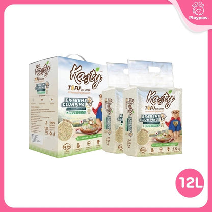 [12 ลิตร] Kasty Extreme ทรายแมวเต้าหู้ เก็บกลิ่นพิเศษ ฝุ่นน้อย จับตัวเป็นก้อนเร็ว Tofu Cat Litter ขนาด 12 ลิตร